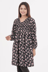 Women's Casual Tops (Black Printed)